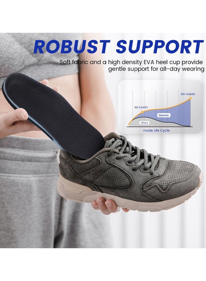 Plantar Fasciitis Relief Insoles For Women Men, Comfort Arch Support Orthotic Shoe Inserts For Foot Pain Shock Absorbing Shoe Insoles (Mens 10-10.5/ Womens 12-12.5) - Image 2